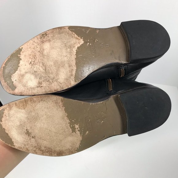 Coach Black & Gold Leather Knee High Martta Boot - Picture 11 of 15